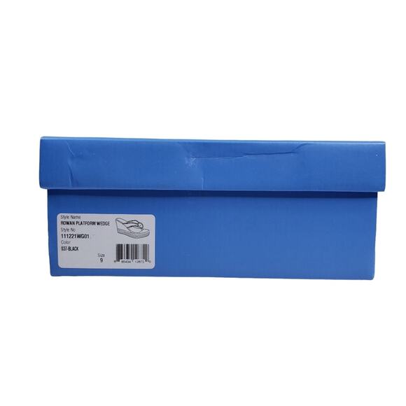 Jack Rogers Rowan Platform Espadrille Leather Wedge Sandal in Black NEW - Picture 11 of 11